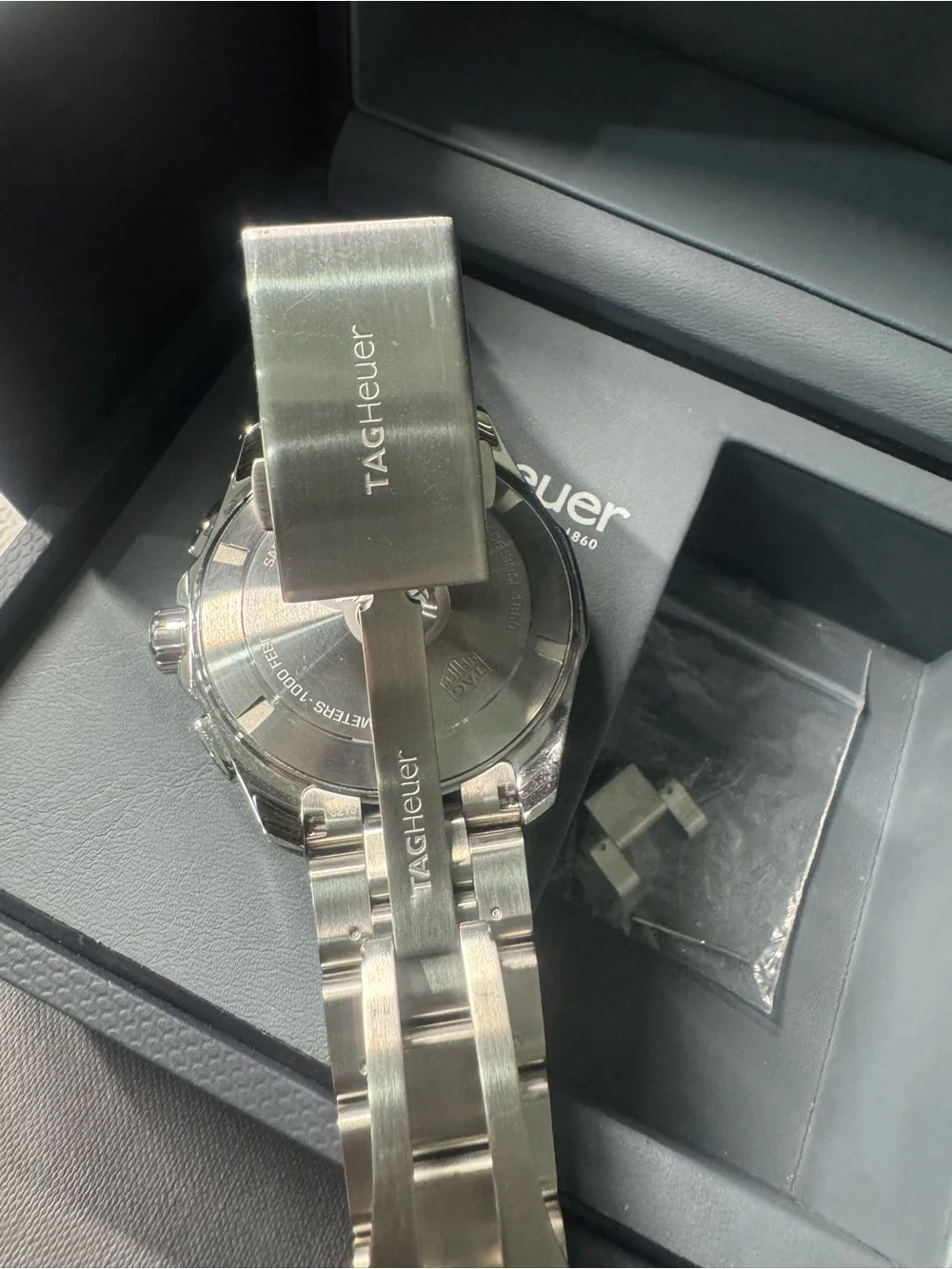 Tag Heuer Aquaracer Black and Silver Chronograph